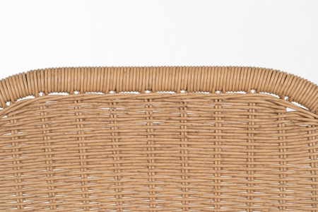 Scaun de exterior natural-negru oțel   59 x 59 x 116,50 cm [11]