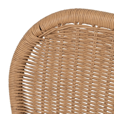 Scaun de exterior natural-negru oțel   59 x 59 x 116,50 cm [7]