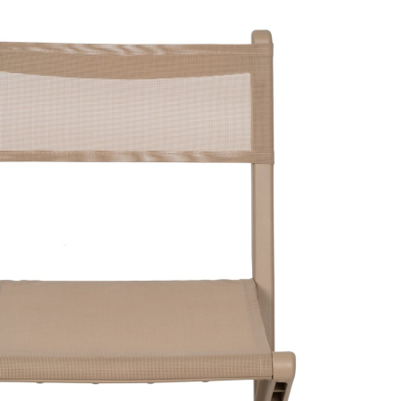 Scaun de exterior pliabil bej din polipropilenă 45 x 55 x 83 cm [6]