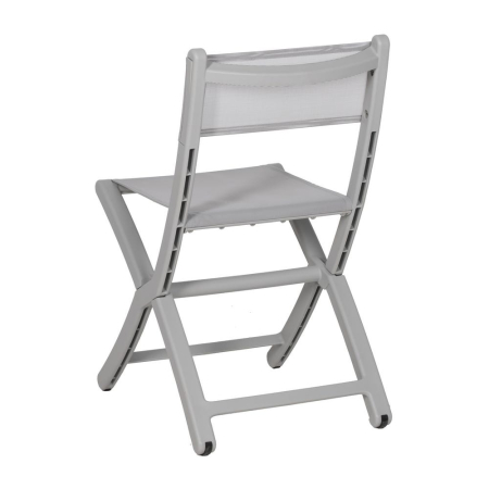 Scaun de exterior pliabil din polipropilenă gri 45 x 55 x 83 cm [4]
