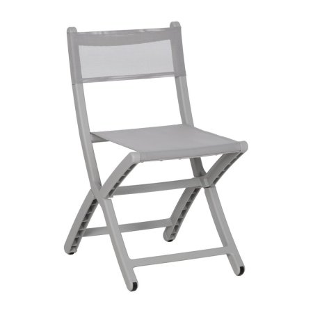 Scaun de exterior pliabil din polipropilenă gri 45 x 55 x 83 cm [2]