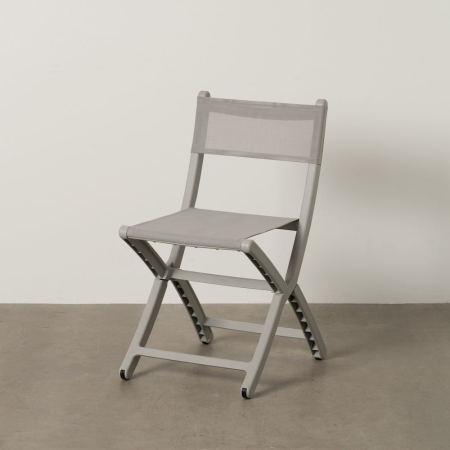 Mobilier Gradina - Scaun de exterior pliabil din polipropilenă gri 45 x 55 x 83 cm