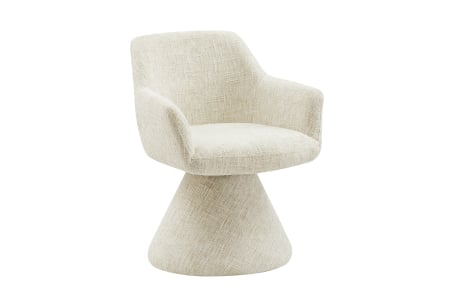 Scaune & fotolii - Scaun rotativ AMBIENTO 180°  din chenille bej