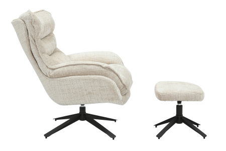 Scaun rotativ CLOUD 360° din tesatura bej [3]