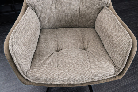 Scaun rotativ LOUNGER 180° din microfibra vintage taupe [6]