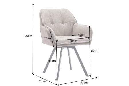 Scaun rotativ LOUNGER 180° din microfibra vintage taupe [10]