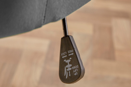 Scaun rotativ LOUNGER din catifea gri, 100-110 [4]