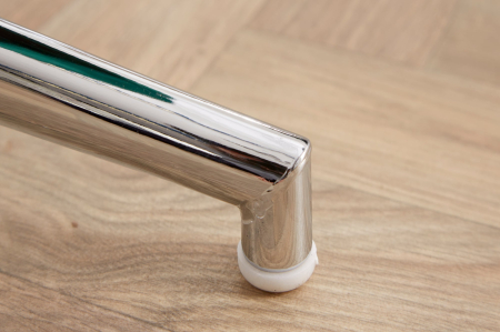 Scaun rotativ LOUNGER din catifea gri, 100-110 [5]