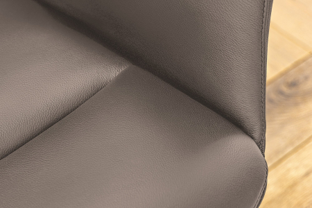 Scaun rotativ PAPILLON 360° din piele maro [6]