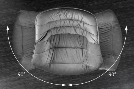 Scaun rotativ THE DUTCH RETRO din catifea gri  [9]