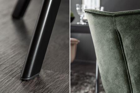 Scaun rotativ THE DUTCH RETRO din catifea gri inchis [6]