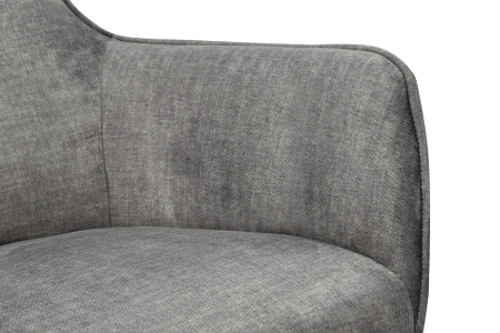 Scaun rotativ VOGUE 360° din catifea gri [7]