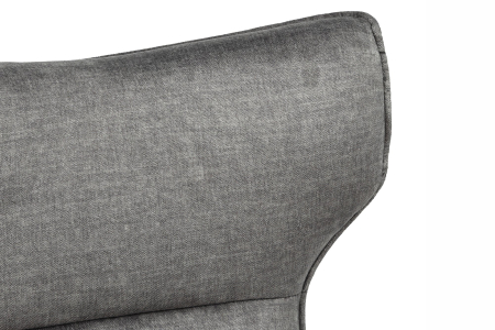 Scaun rotativ VOGUE 360° din catifea gri [6]