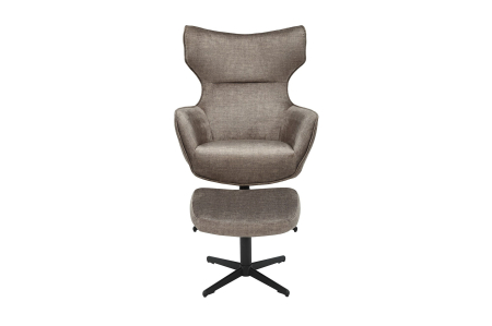 Scaun rotativ VOGUE 360° din catifea taupe [2]