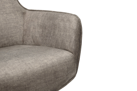 Scaun rotativ VOGUE 360° din catifea taupe [6]