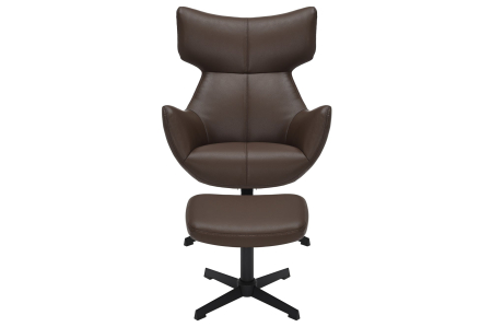 Scaun rotativ VOGUE 360° din piele artificiala maro [5]