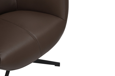 Scaun rotativ VOGUE 360° din piele artificiala maro [10]