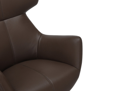 Scaun rotativ VOGUE 360° din piele artificiala maro [9]