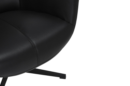 Scaun rotativ VOGUE 360° din piele artificiala negru [7]