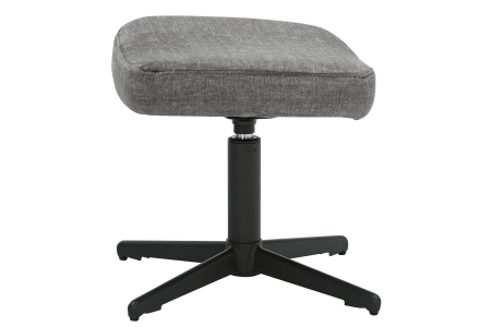 Scaun rotativ VOGUE din catifea gri, 45 cm [4]