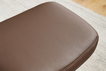 Scaun rotativ VOGUE din piele artificiala maro, 45 cm [3]