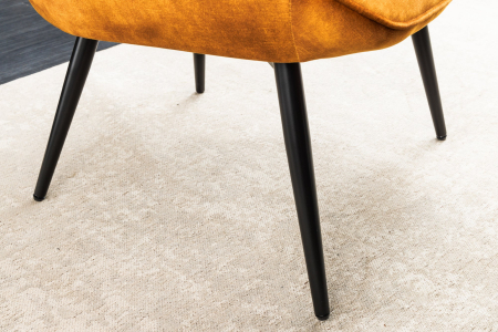 Scaun SCANDINAVIA din catifea galben mustar  [9]