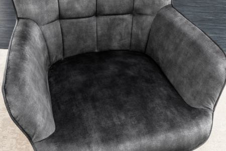 Scaun SCANDINAVIA din catifea gri  [6]