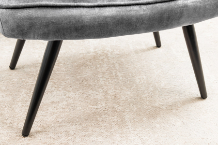 Scaun SCANDINAVIA din catifea gri, 40 cm [8]
