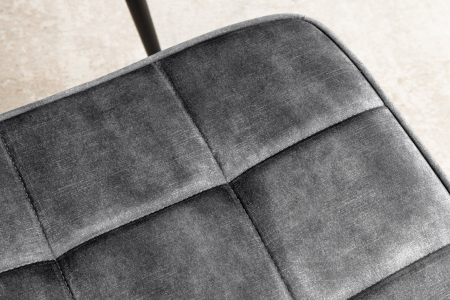 Scaun SCANDINAVIA din catifea gri, 40 cm [5]