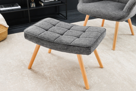 Scaun SCANDINAVIA din material texturat gri, 40 cm [3]