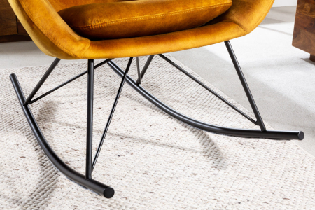 Scaun SCANDINAVIA SWING din catifea galben mustar [5]