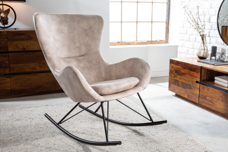 Scaun SCANDINAVIA SWING din catifea sampanie [1]