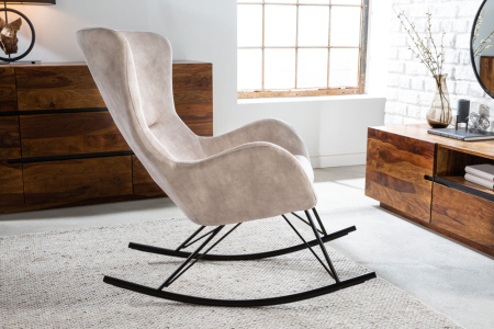 Scaun SCANDINAVIA SWING din catifea sampanie [2]