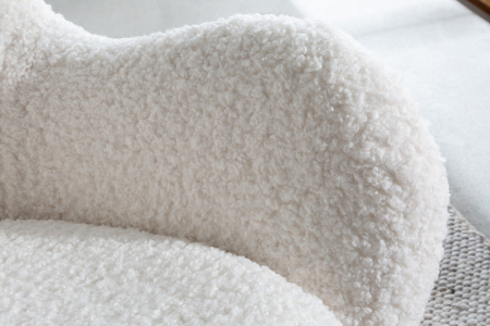 Scaun SCANDINAVIA SWING din tesatura boucle alba [4]