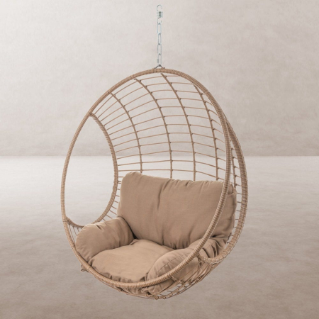Mobilier Gradina - Scaun de exterior suspendat din rattan 105 x 113 x 64 cm