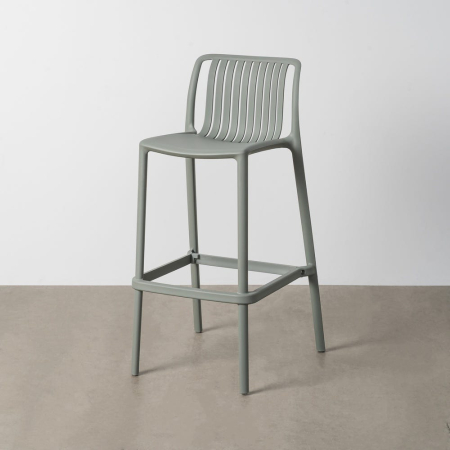 Mobilier Gradina - Scaun de exterior verde din polipropilenă 52 x 55 x 100 cm