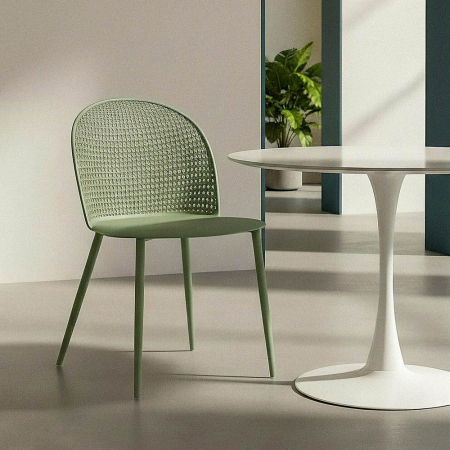 Mobilier Gradina - Scaun de exterior verde din metal  51 x 46 x 80 cm