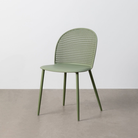 Scaun de exterior verde din metal  51 x 46 x 80 cm [1]