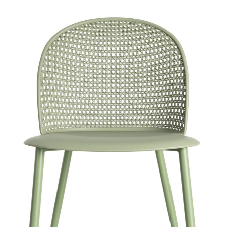 Scaun de exterior verde din metal  51 x 46 x 80 cm [8]