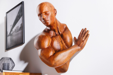 Sculptură de perete SOUL 60 cm lemn de mango maro [2]