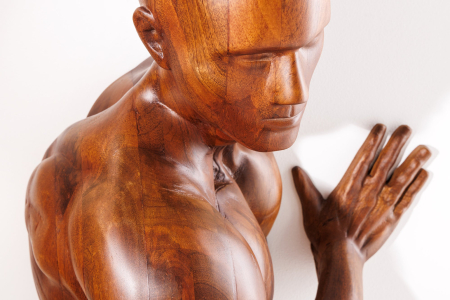 Sculptură de perete SOUL 60 cm lemn de mango maro [8]