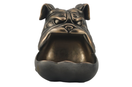 Sculptură decorativă BULLDOG 30 cm din bronz cu compartiment de depozitare [3]