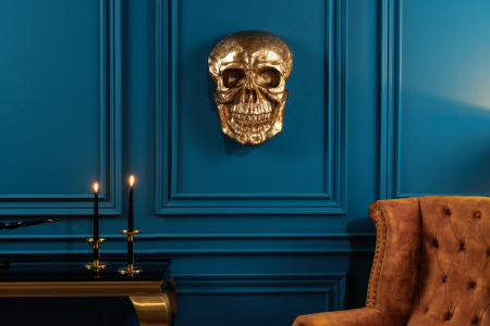 Sculptură decorativă de perete SKULL 40 cm auriu [3]