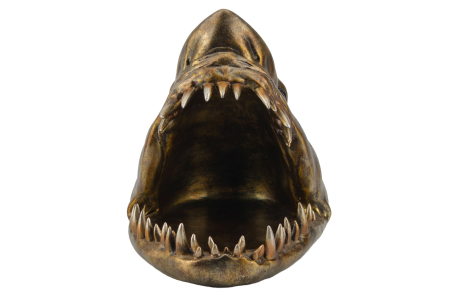 Sculptură decorativă SHARK 25 cm din bronz cu compartiment de depozitare [3]