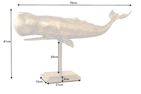 Sculptură decorativă WAL 70 cm auriu [9]