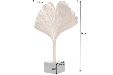 Sculptură Deration FRUNZĂ DE GINKGO 44 cm auriu [8]