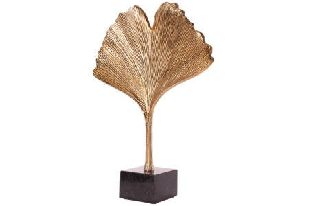 Decorațiuni - Sculptură Deration FRUNZĂ DE GINKGO 44 cm auriu
