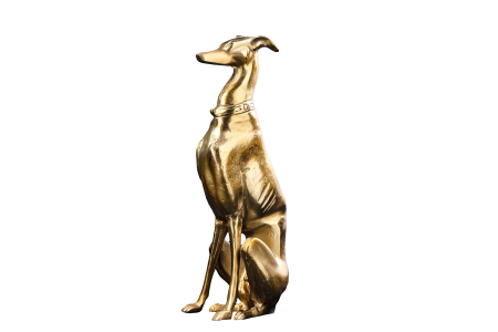 Decorațiuni - Sculptură GREYHOUND 70 cm aluminiu auriu