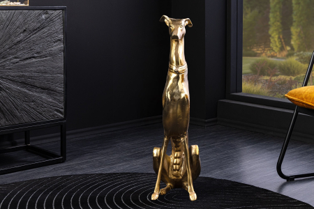 Sculptură GREYHOUND 70 cm aluminiu auriu [3]