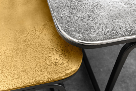 Set 2 masute de cafea ABSTRACT auriu si argintiu, 60 cm [1]